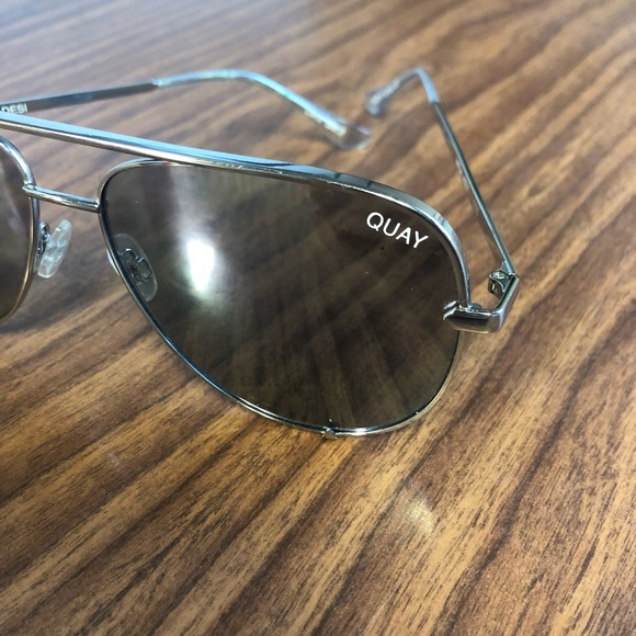 QUAY Silver High Key Sunglasses